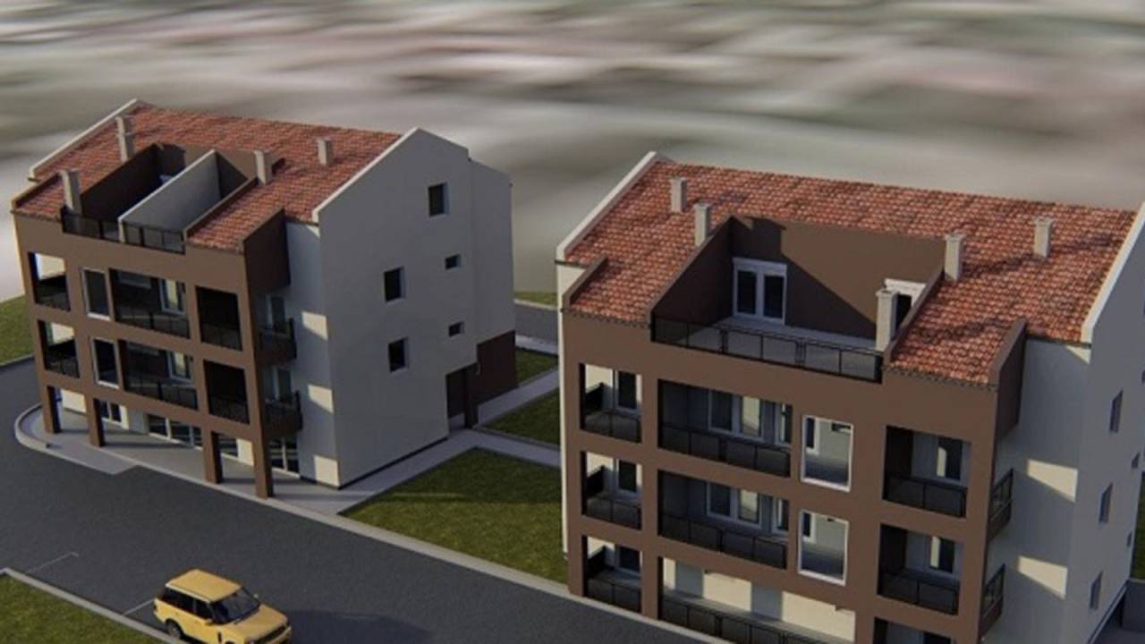 Residential and commercial building according to the subsidized housing construction program, POS Solin